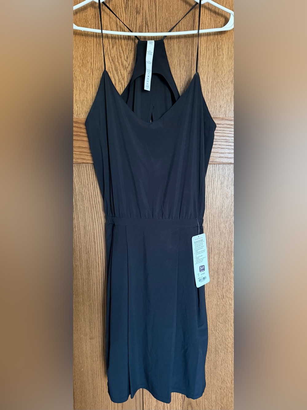 lululemon athletica Black Spaghetti-Strap Midi Dress